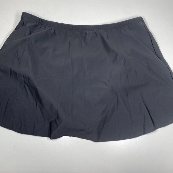 NEW MIRACLESUIT Women’s High-Waist Skirted Bikini Bottom Black Size 18 - Picture 4 of 8